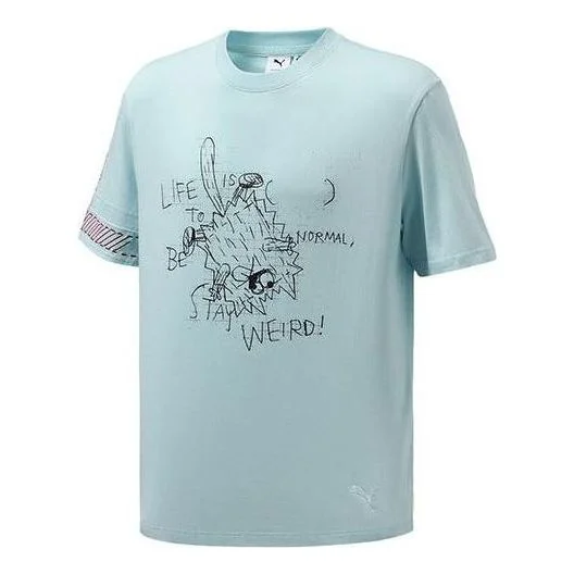 PUMA x Michael Lau Graphic Short T-Shirt 'Blue Black' 531318-50 - 1