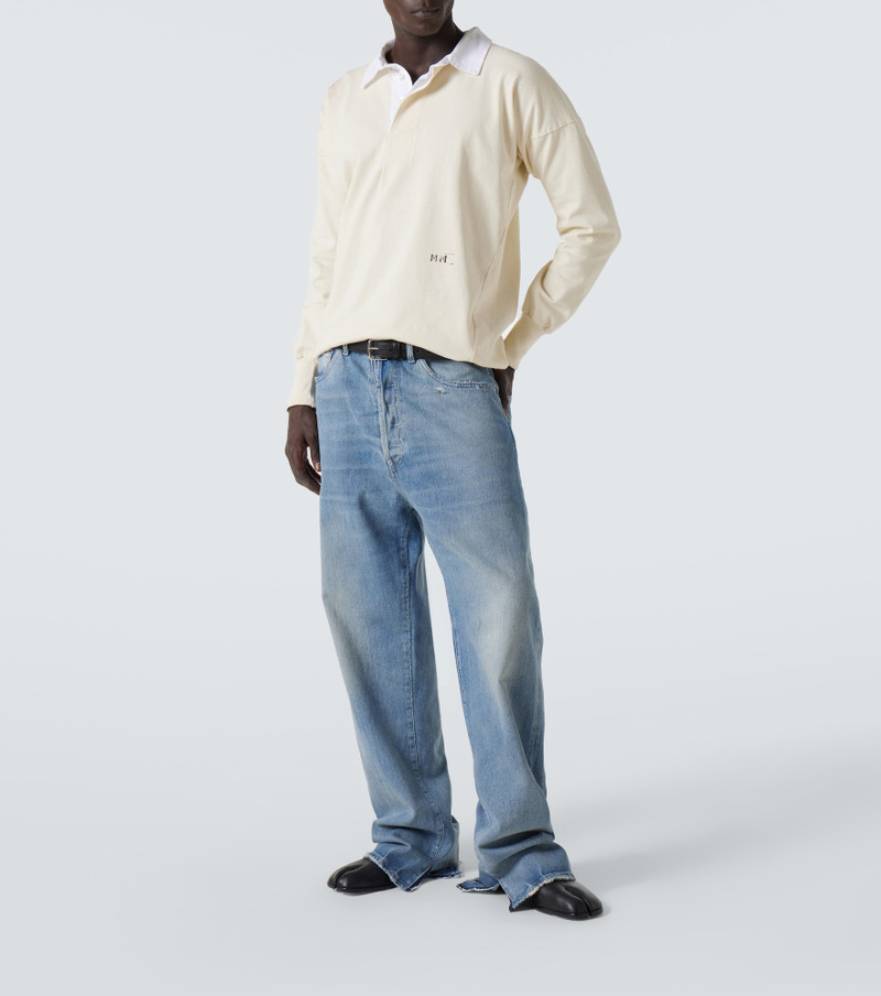 Maison Margiela Logo cotton jersey polo shirt outlook