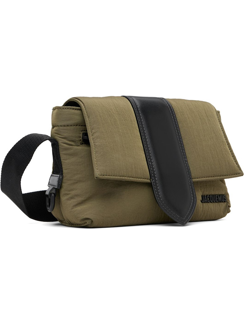 JACQUEMUS Khaki La Casa 'The small Bambino messenger' Bag outlook