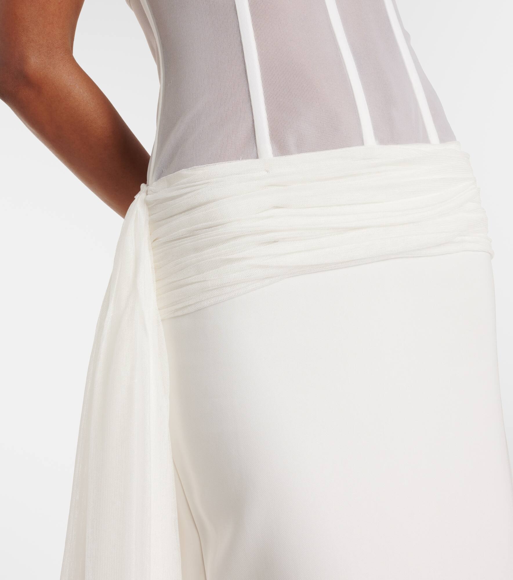 Bridal veiled corset dress - 5