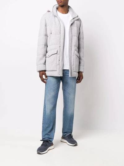 Brunello Cucinelli ribbed padded coat outlook