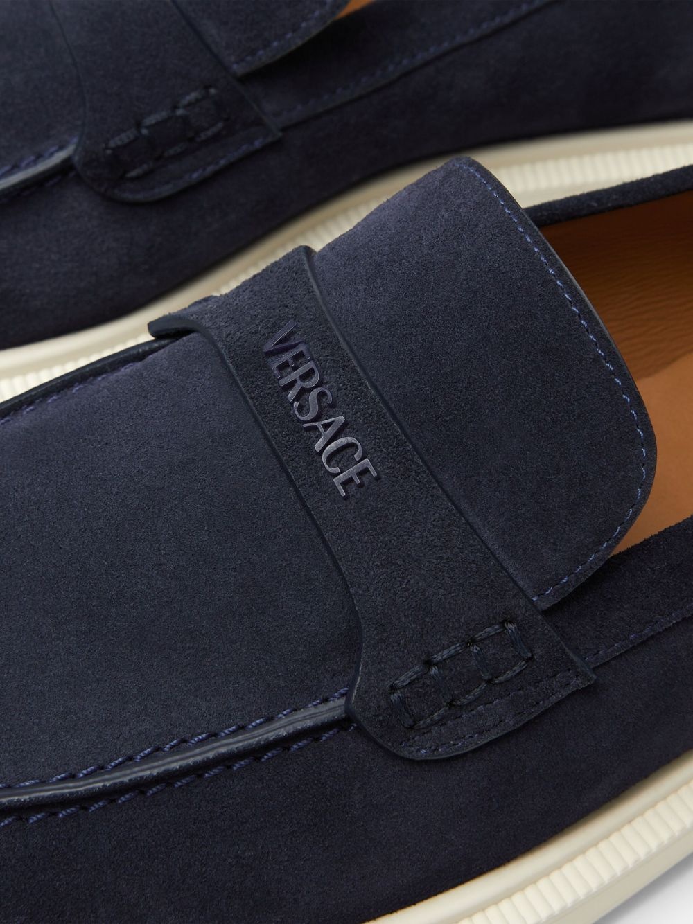 logo-plaque loafers - 4
