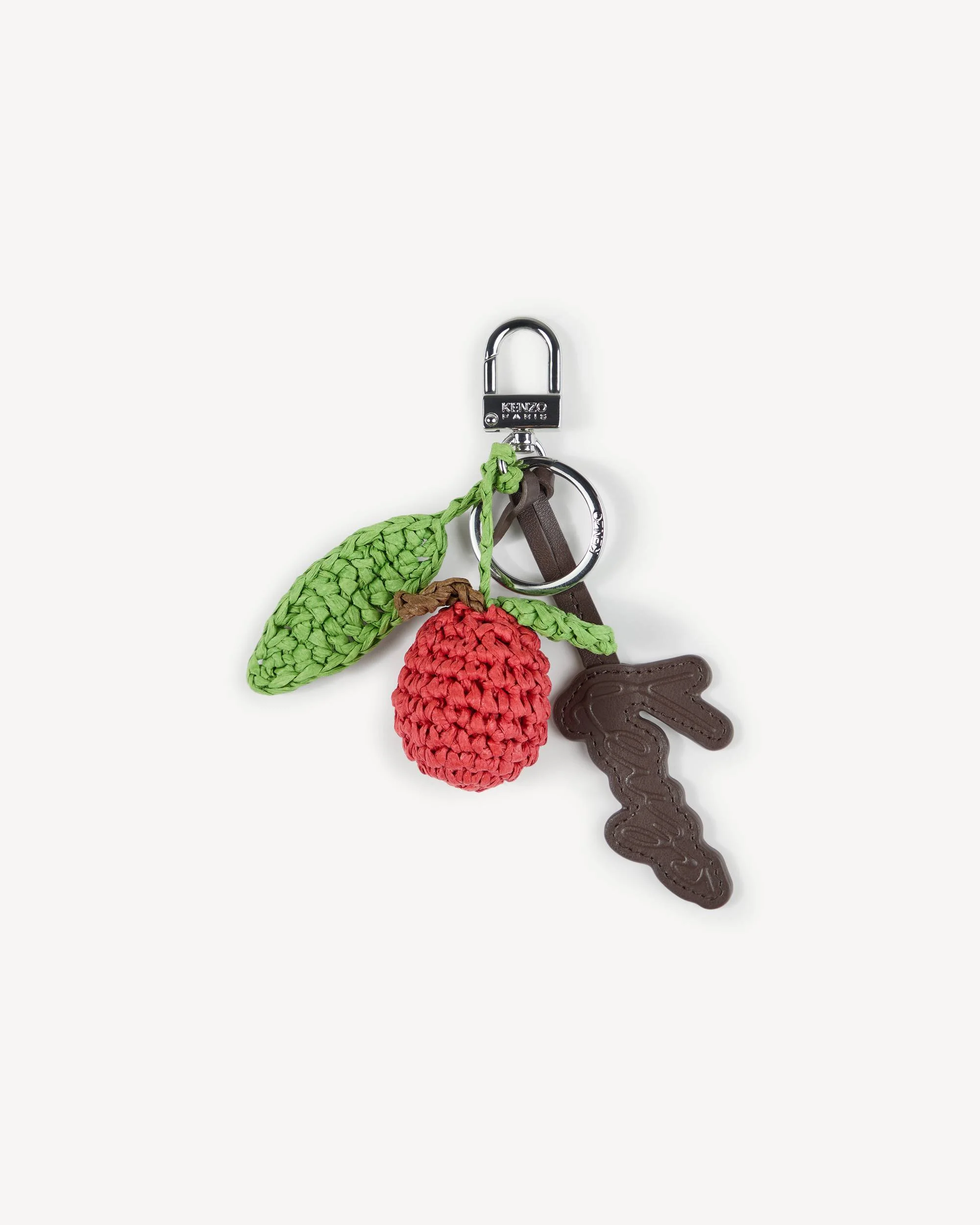 Charm in raffia and leather - 1