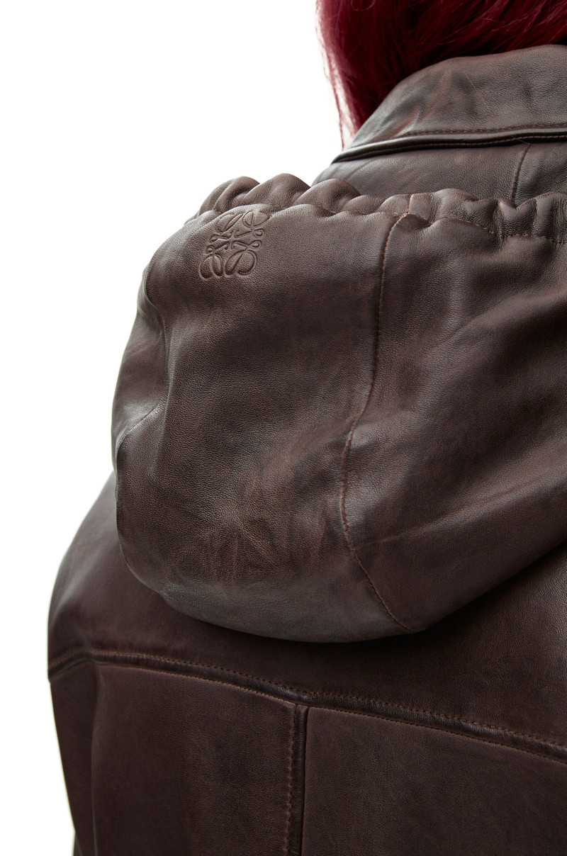 Hooded jacket in nappa lambskin 5