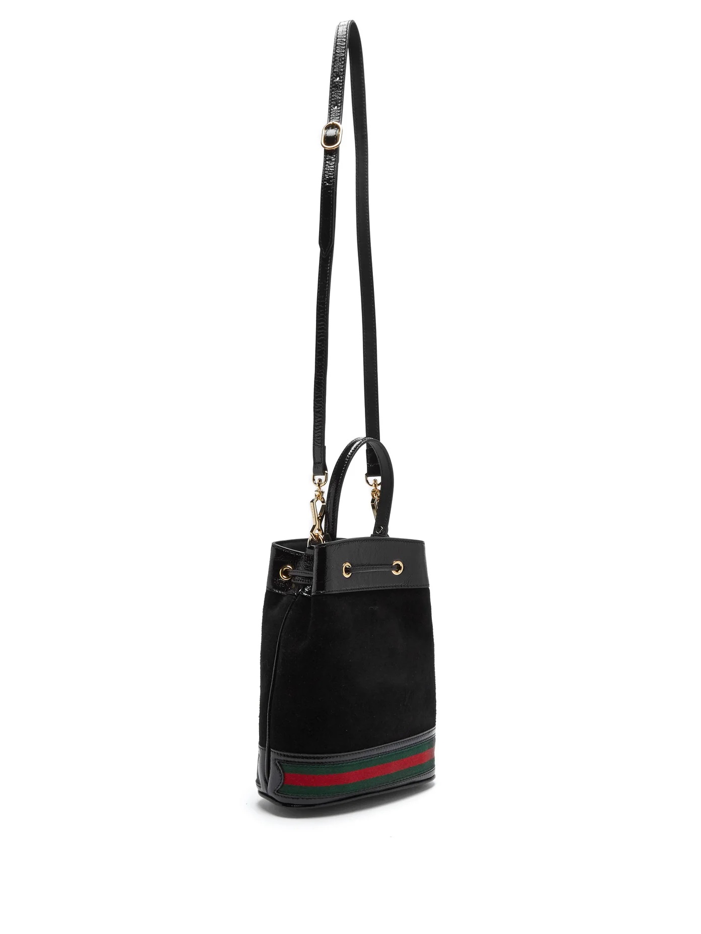 Ophidia suede bucket bag - 5