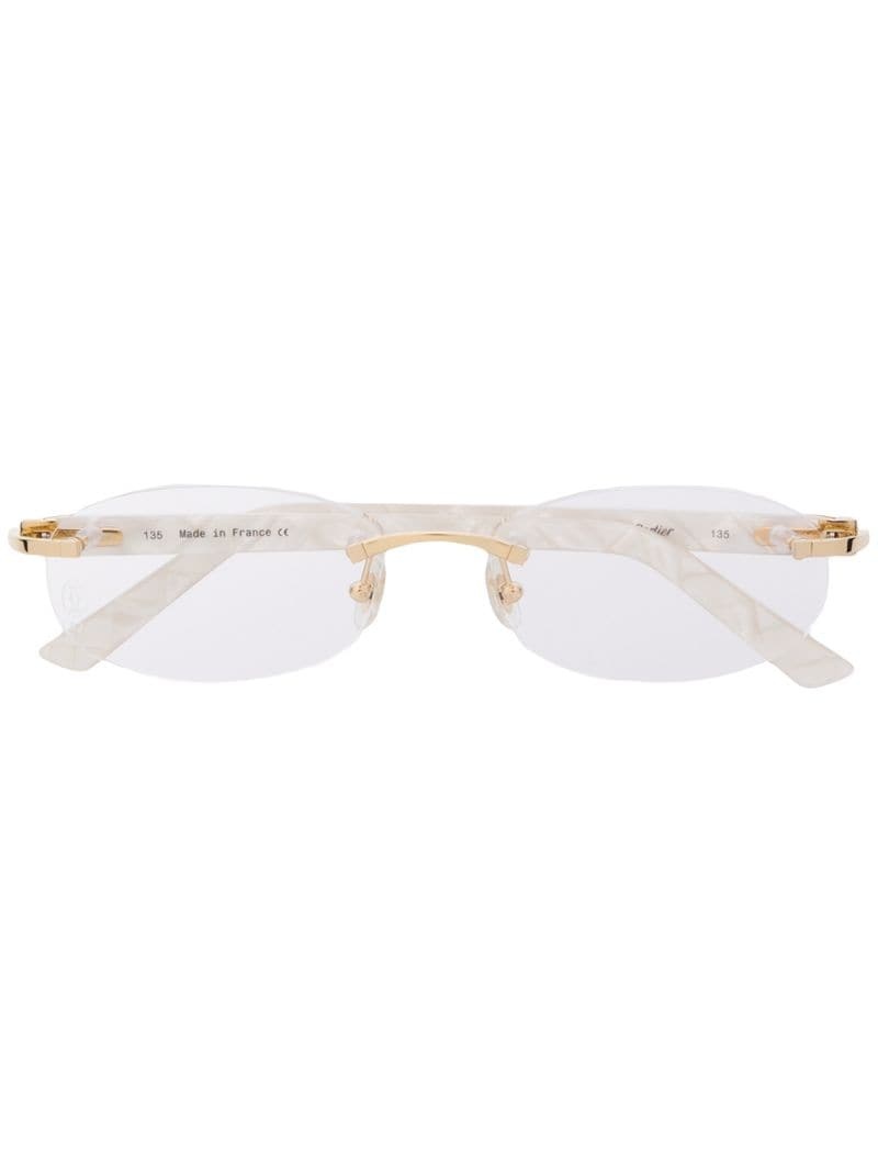 C Décor rimless oval-frame glasses - 1