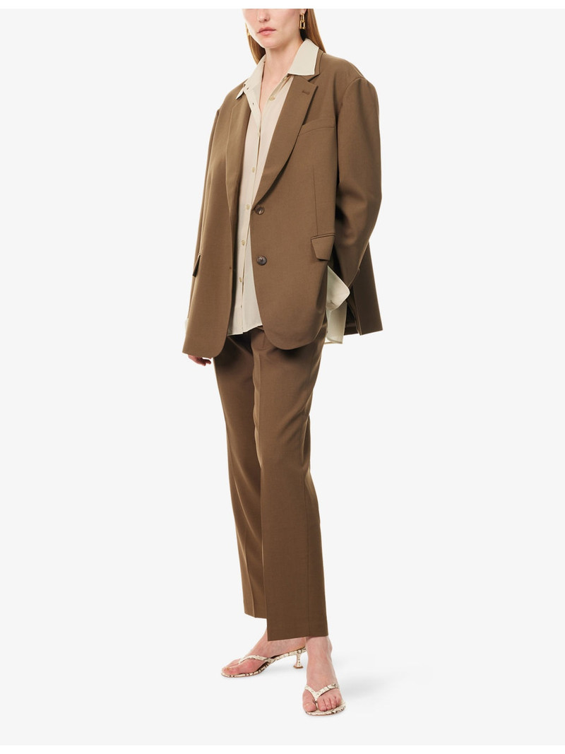 The Frankie Shop Bea Straight-Leg Stretch-Woven Suit Trousers outlook