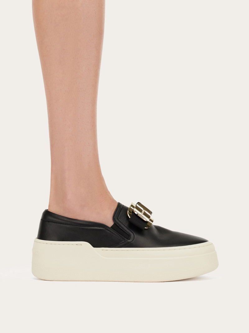 FERRAGAMO New Vara plate slip on outlook
