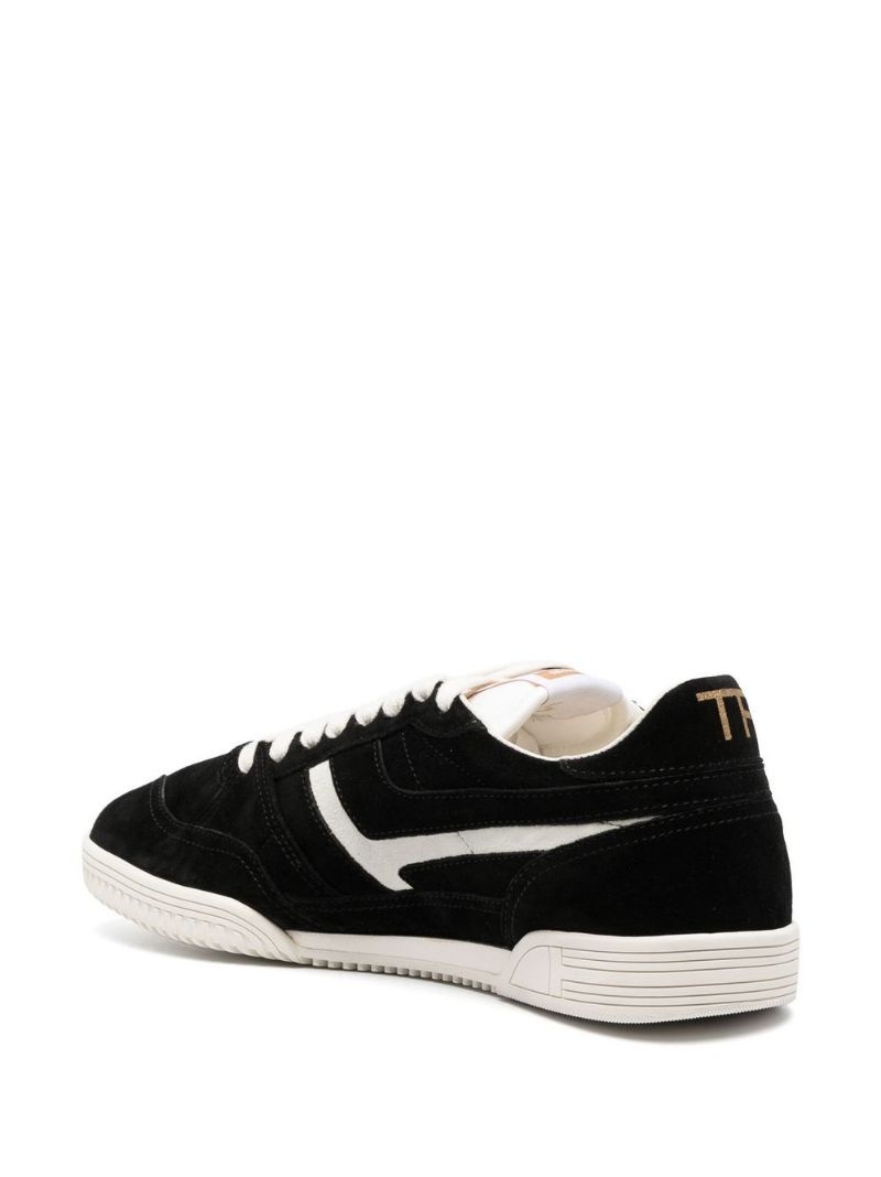 two-tone suede sneakers - 3