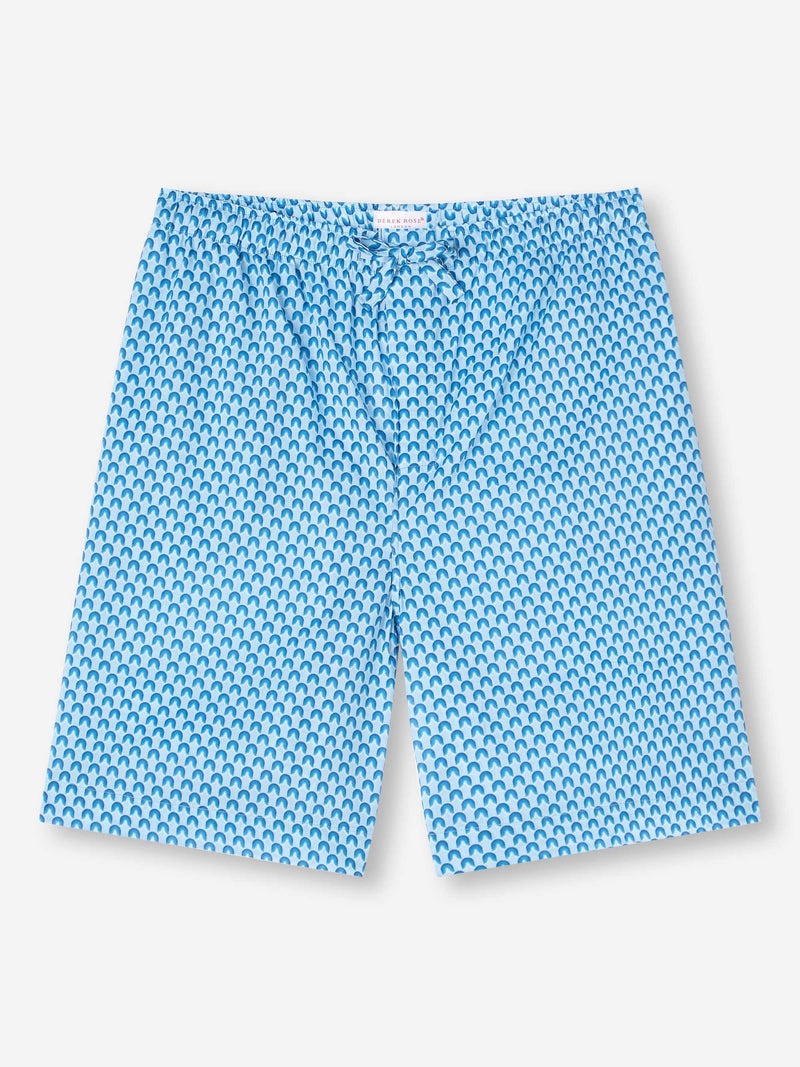 Men's Lounge Shorts Ledbury 65 Cotton Batiste Blue - 1