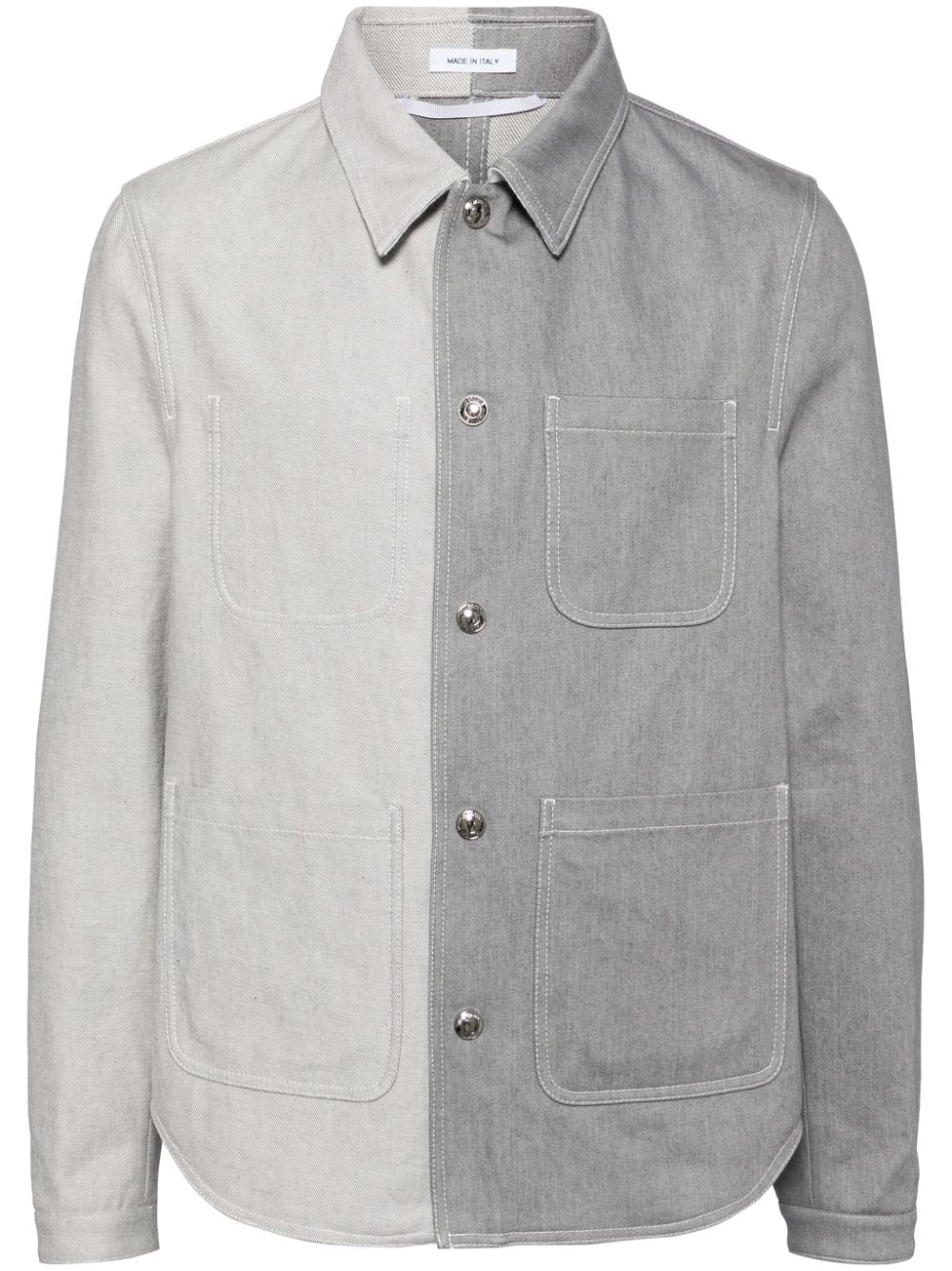 two-tone denim jacket - 1