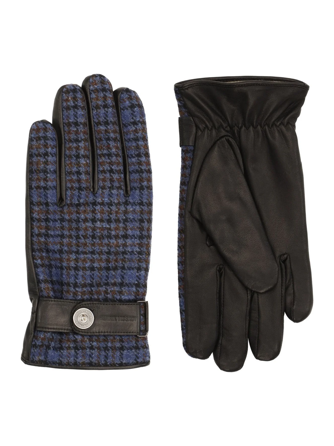 HV GLOVES - BLUE WOOL CHECKS - 1