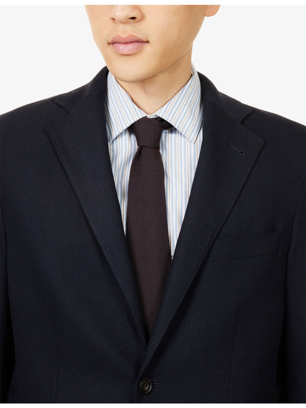 Hooded Long-Sleeve Wool-Cashmere Blend Jacket - 5