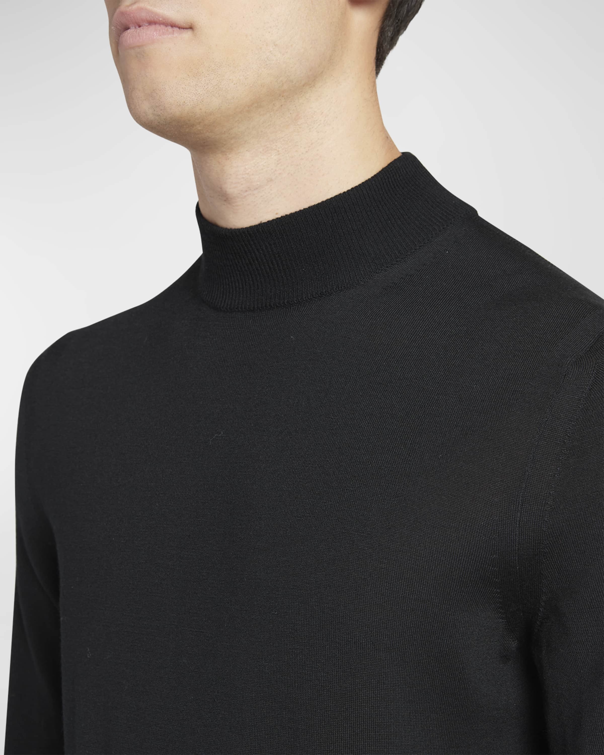 Men's Wool Mock Neck Sweater - 5