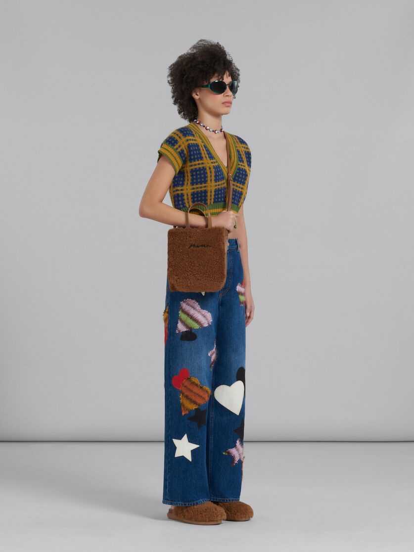 BLUE DENIM TROUSERS WITH PATCHES - 5