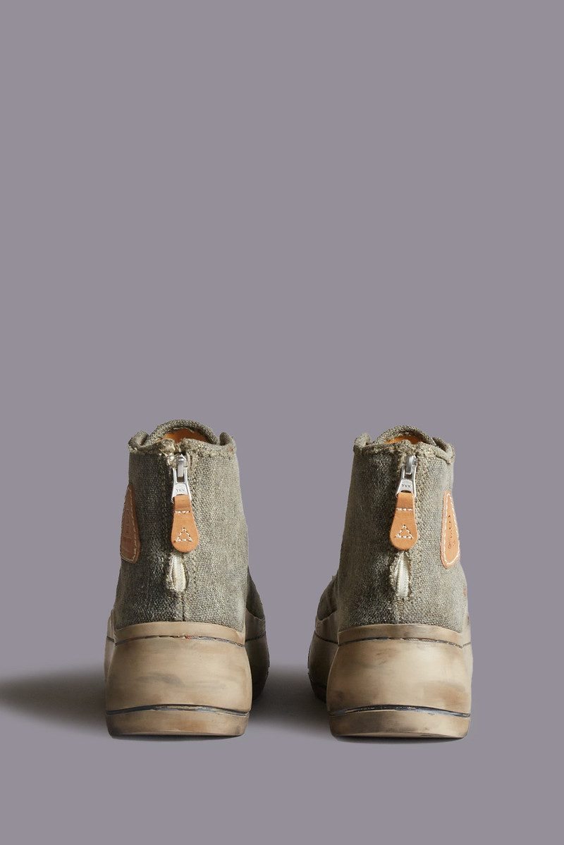 R13 KURT HIGH TOP SNEAKER - WASHED OLIVE outlook