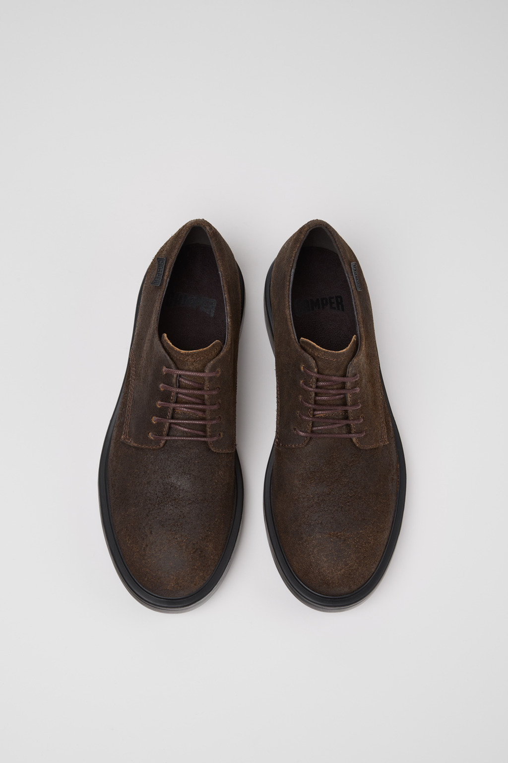 Brown Nubuck Shoes for Men. - 5