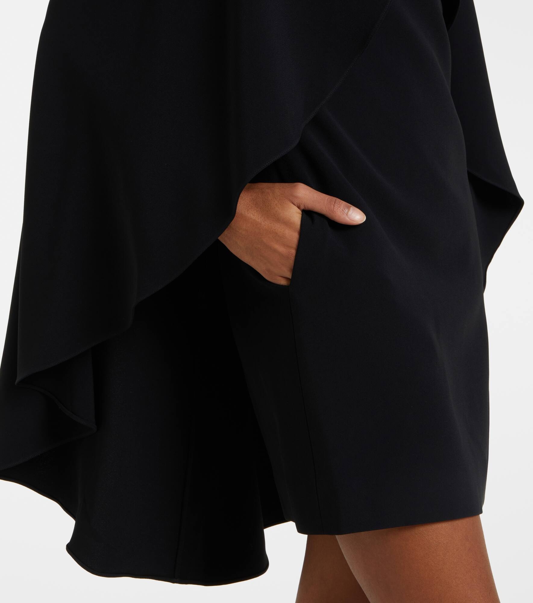 Floral-appliqué ruffled cady minidress - 5