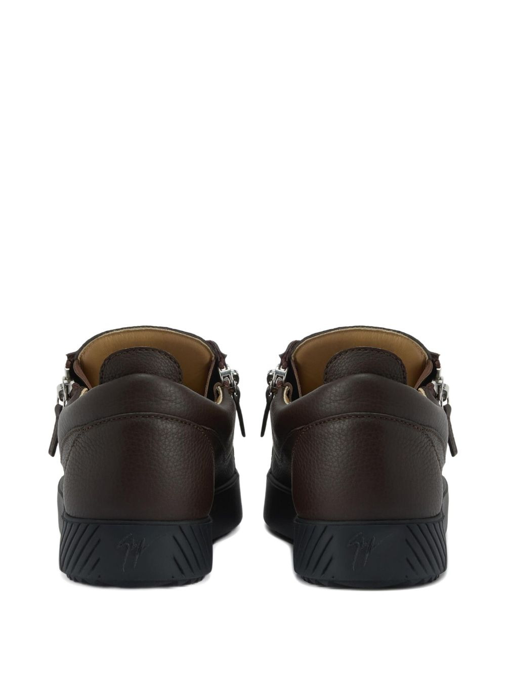 Frankie zip-detail leather sneakers - 3
