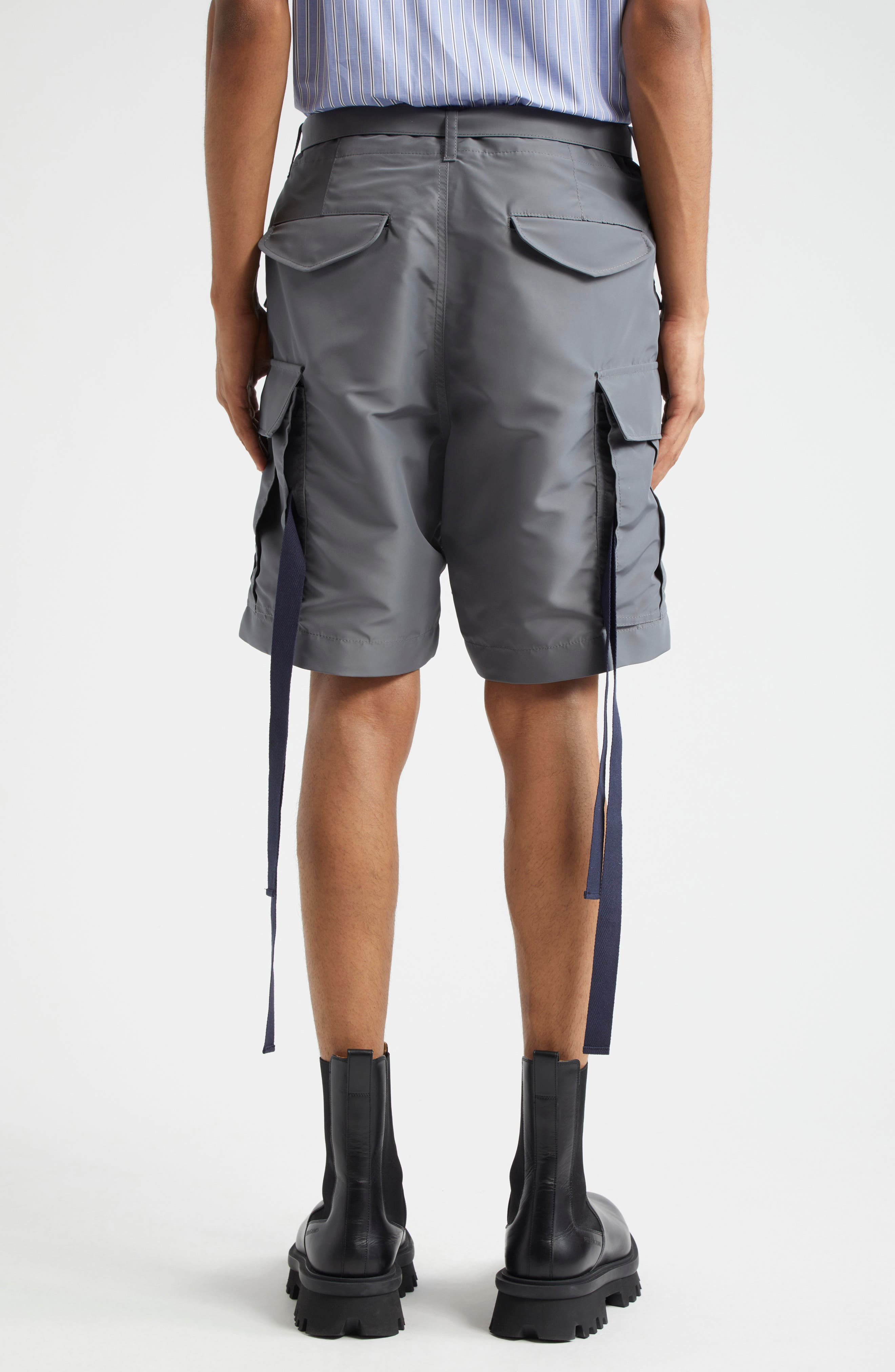 Nylon Twill Cargo Shorts - 3