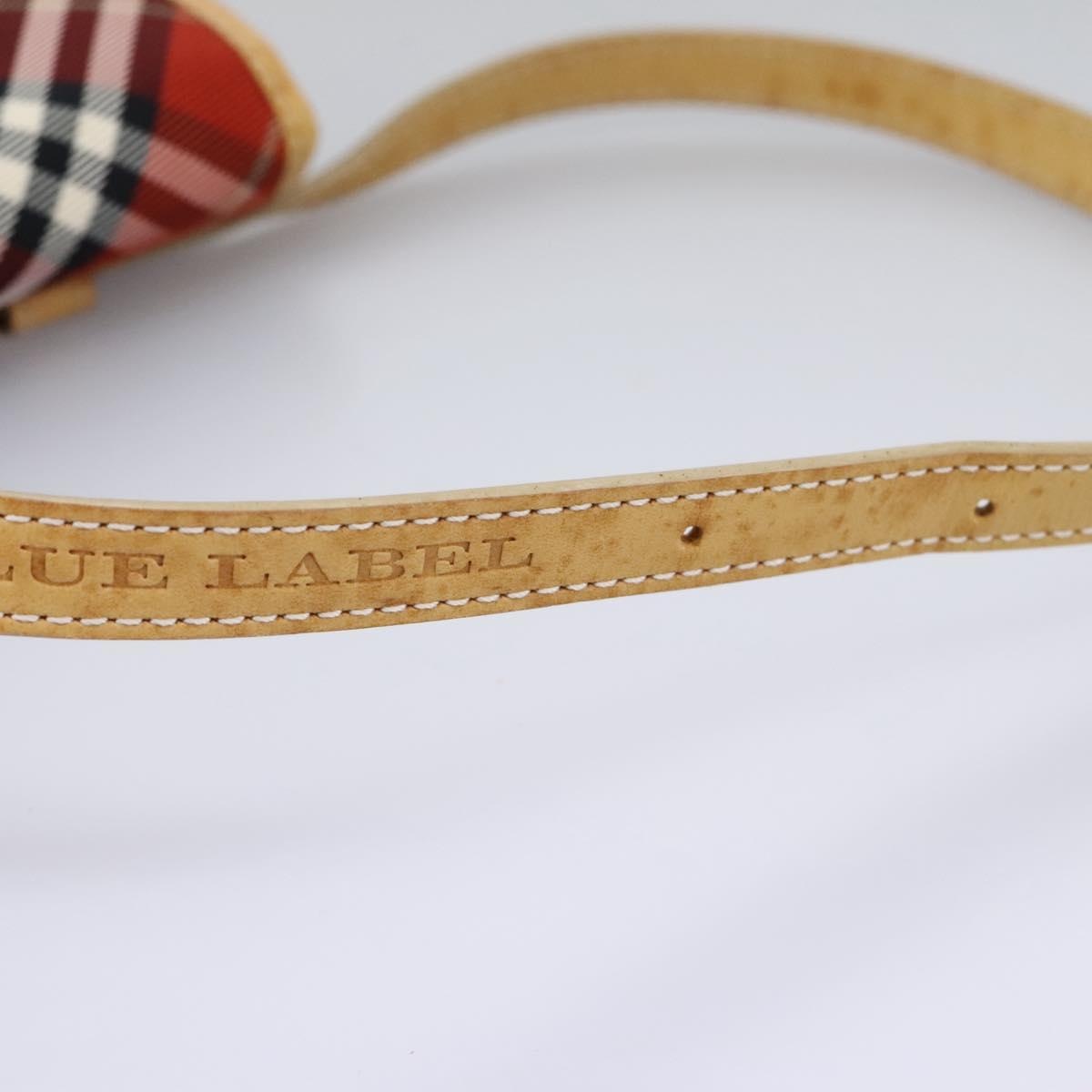 Burberry Nova Check Blue Label Waist Bag Canvas Red - 9