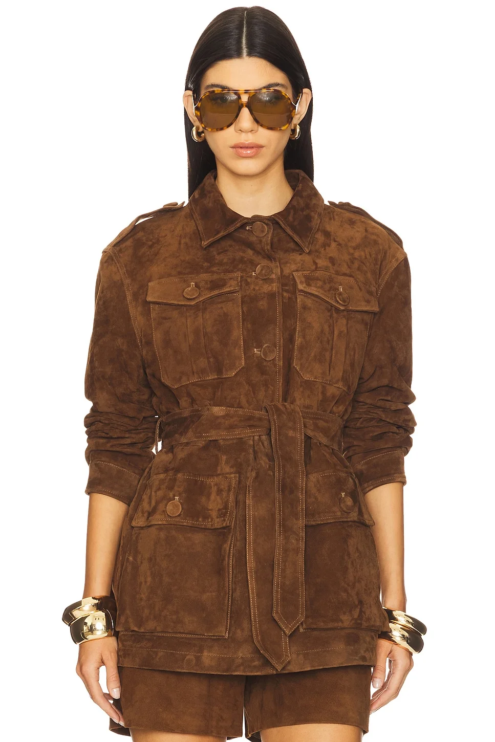 Leather Suede Mid Jacket - 1