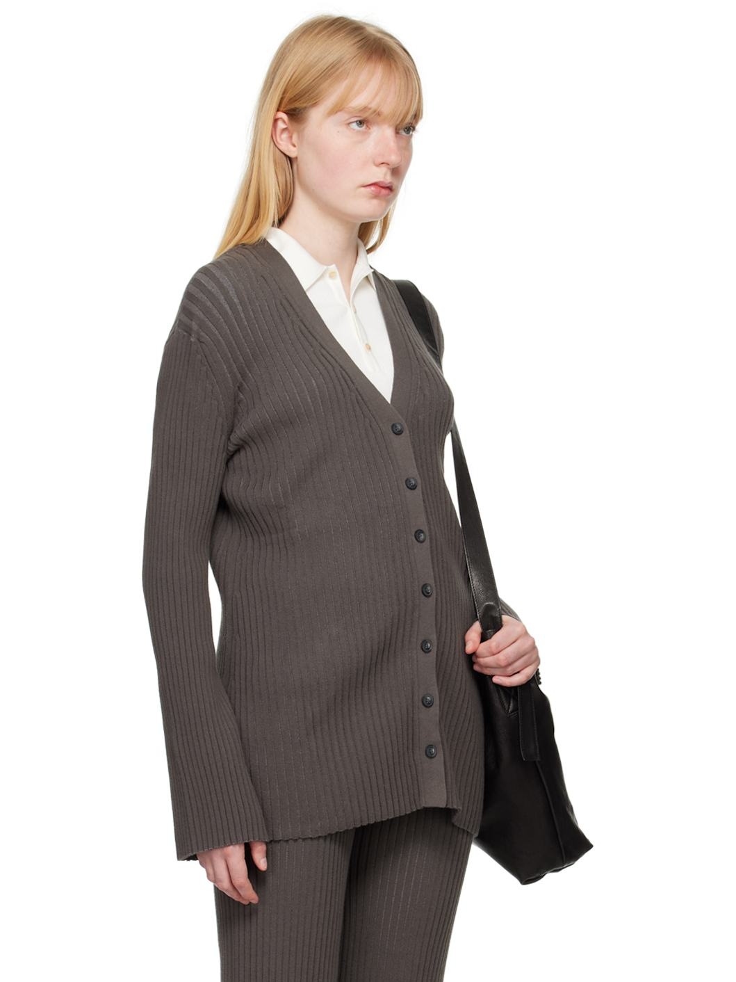 Gray Column Cardigan - 2