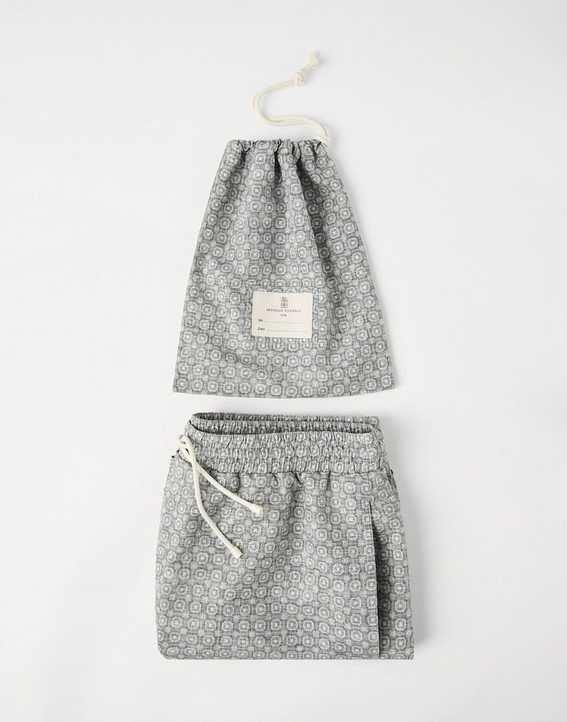 Floral print nylon swim shorts 4