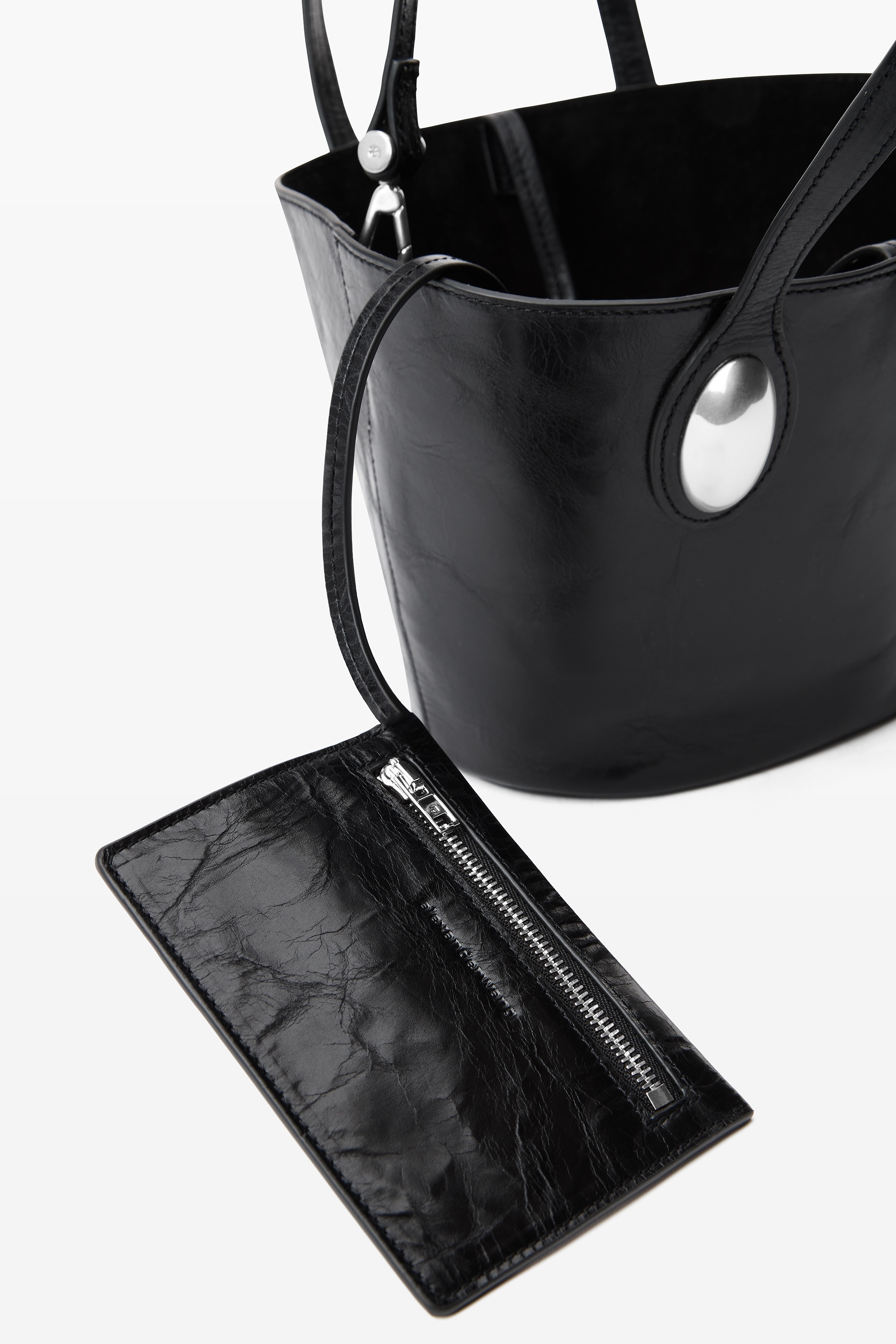Dome Small Tote in Crackle Patent Leather - 4