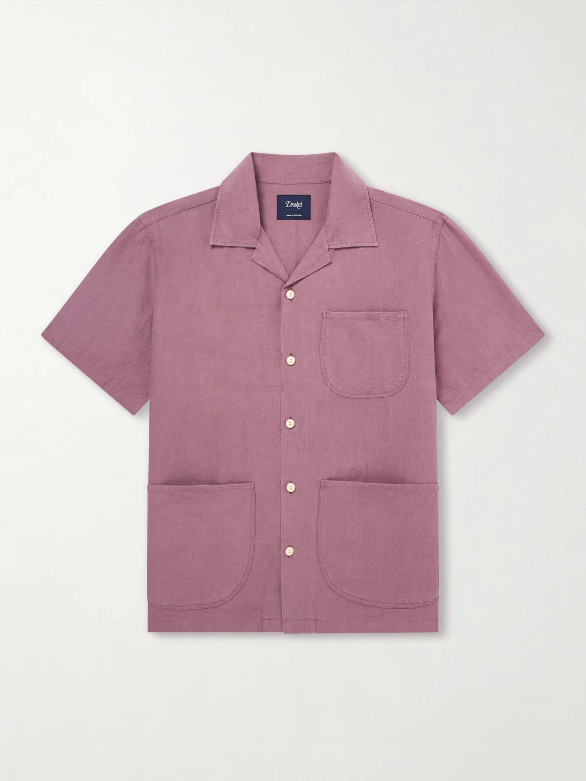 Camp-Collar Linen Shirt - 1