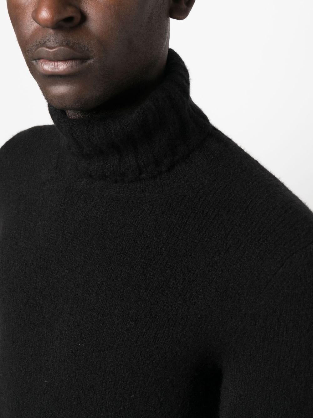 roll-neck cashmere-silk jumper - 5