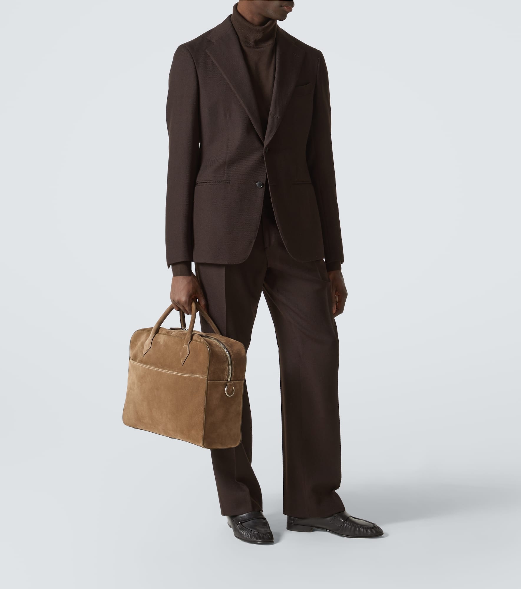 Closer All Day suede briefcase - 7