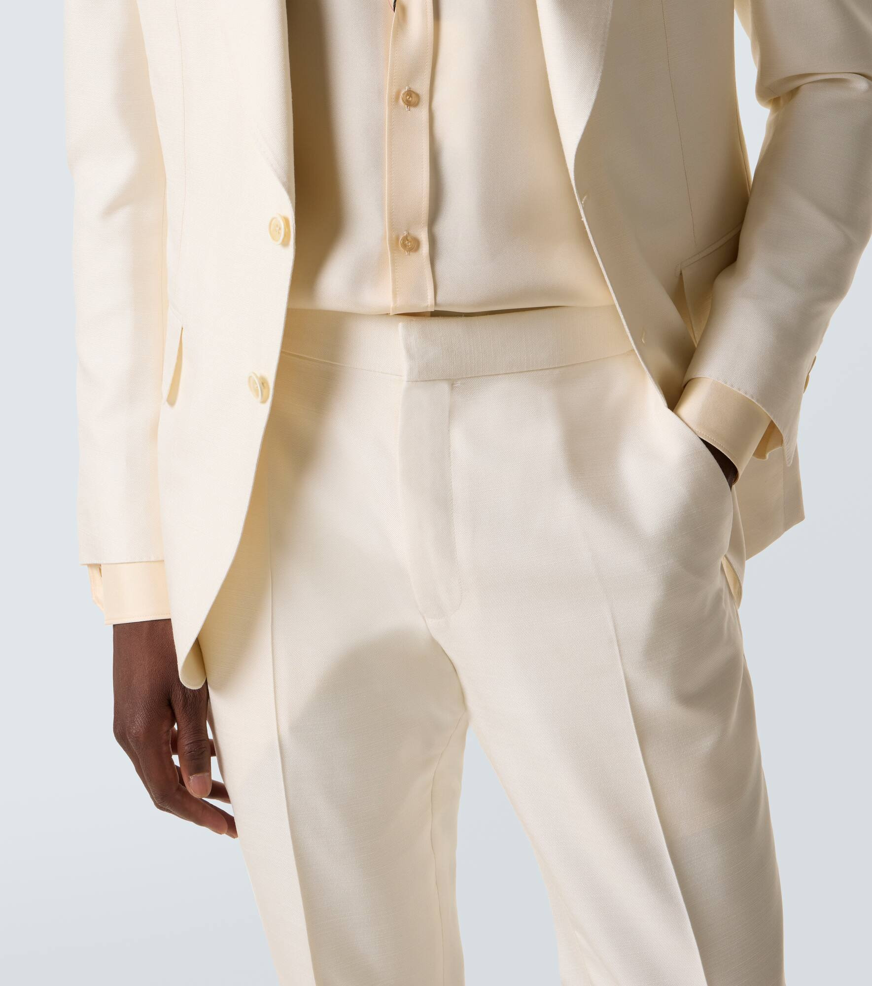 Silk slim pants - 5