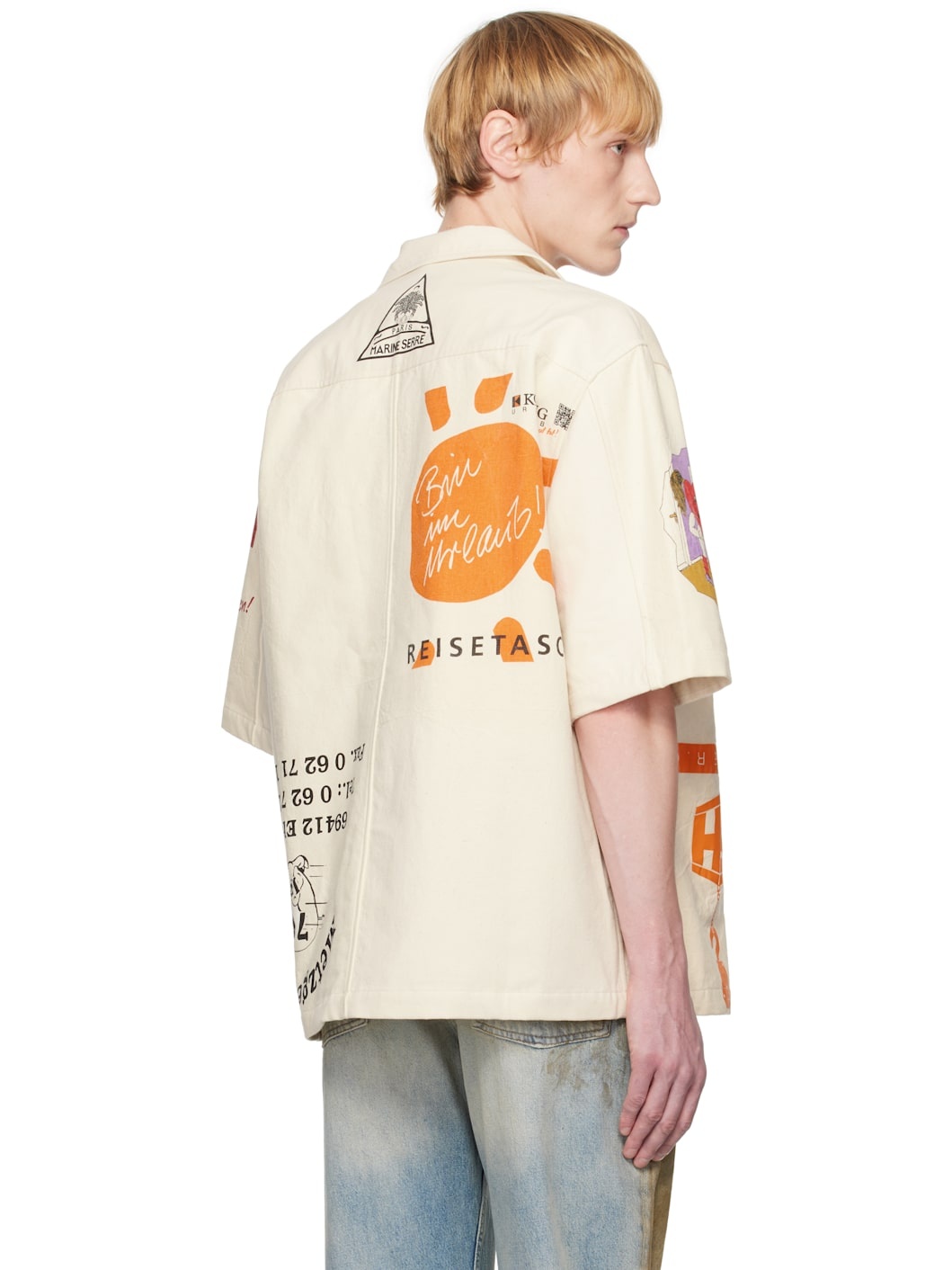 Off-White Regenerated Tote Bags Bowling Shirt - 3