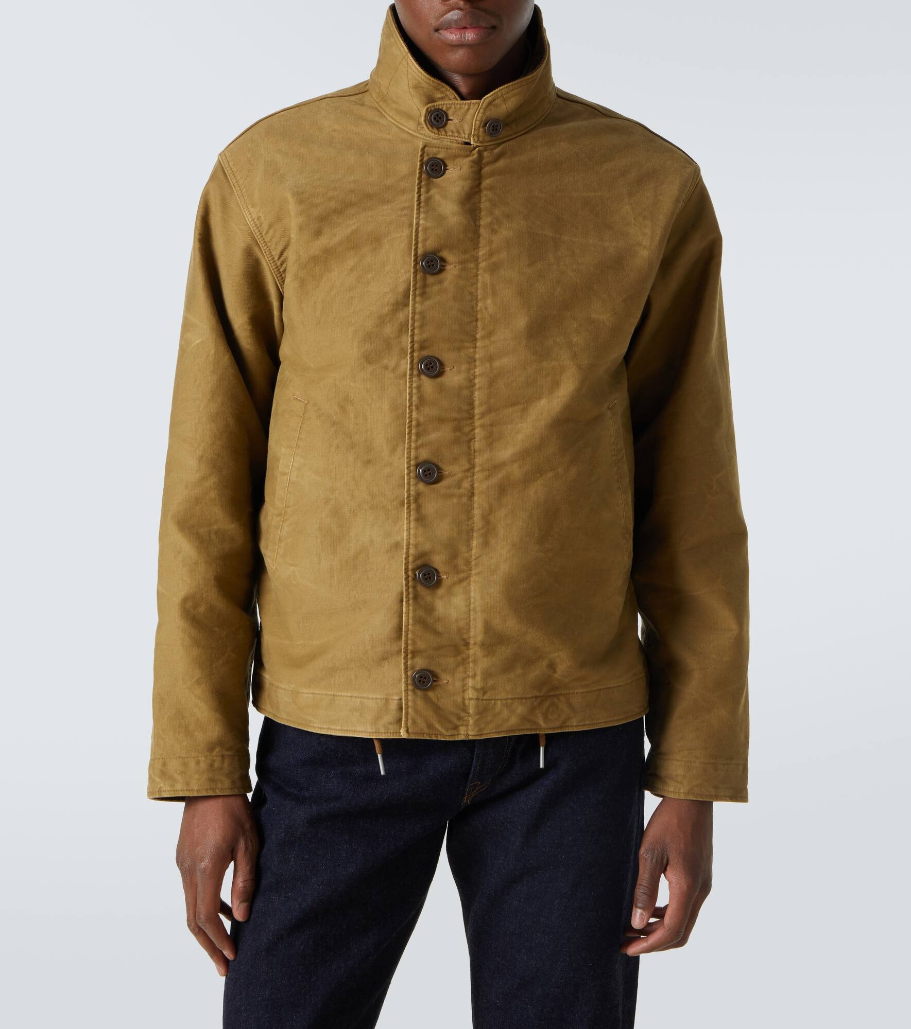 Corduroy-trimmed cotton jacket - 3