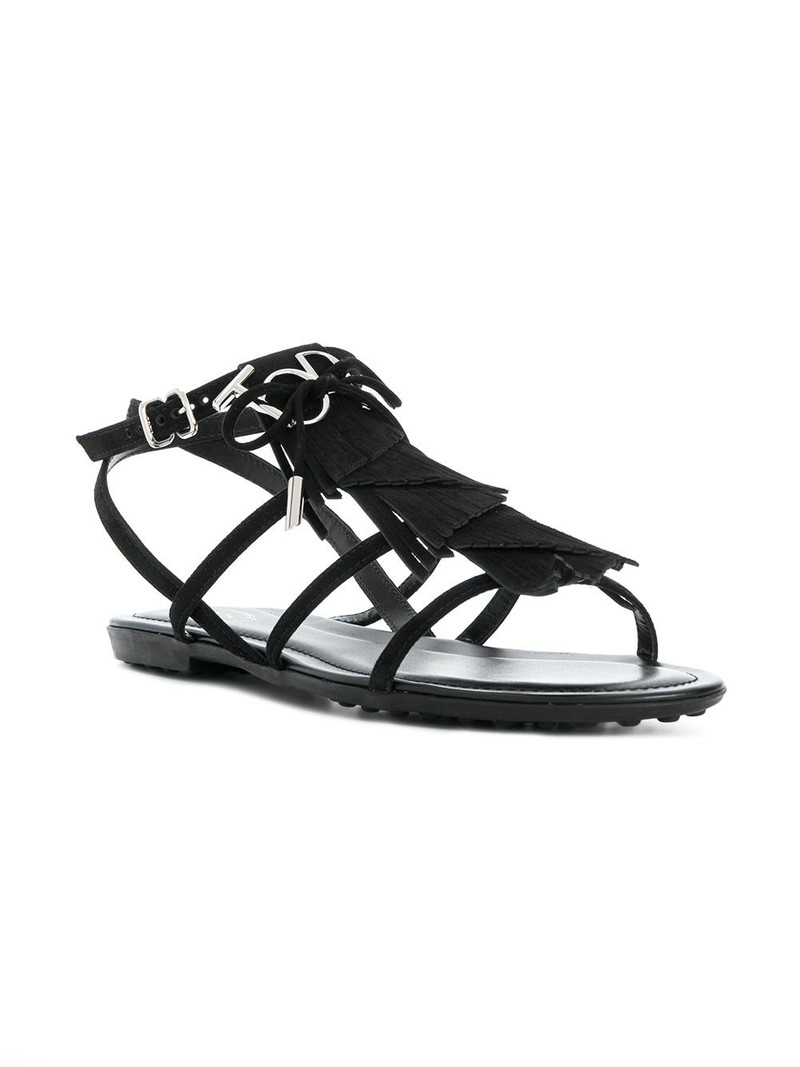 Tod's fringed multi-strap sandals outlook