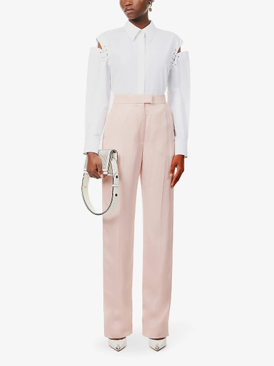 Alexander McQueen Straight-leg high-rise woven trousers outlook