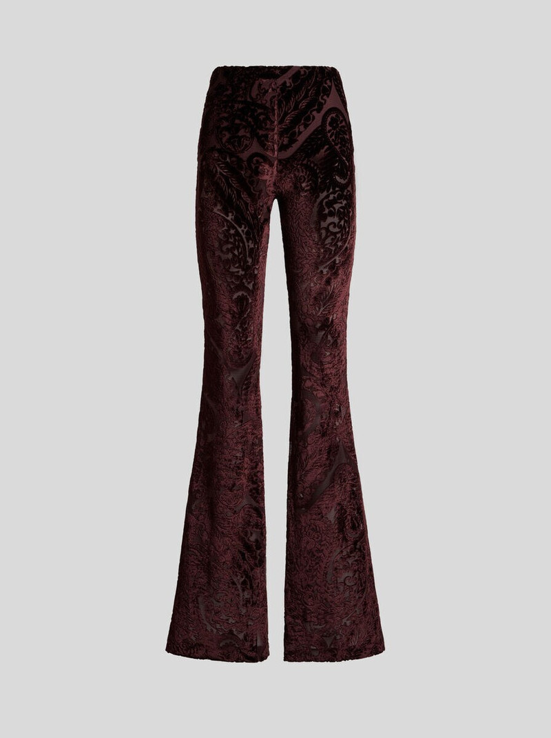 JACQUARD CHENILLE TROUSERS WITH LACE EFFECT 1