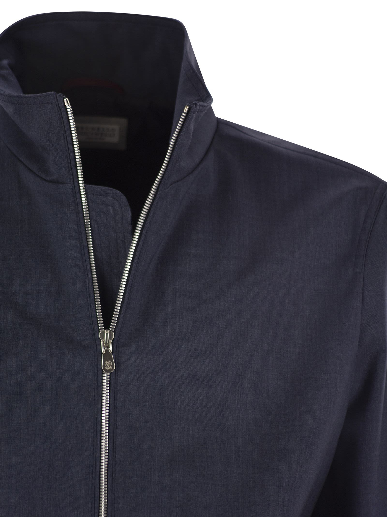 Brunello Cucinelli Men Bomber Jacket In Membrane Canvas - 4