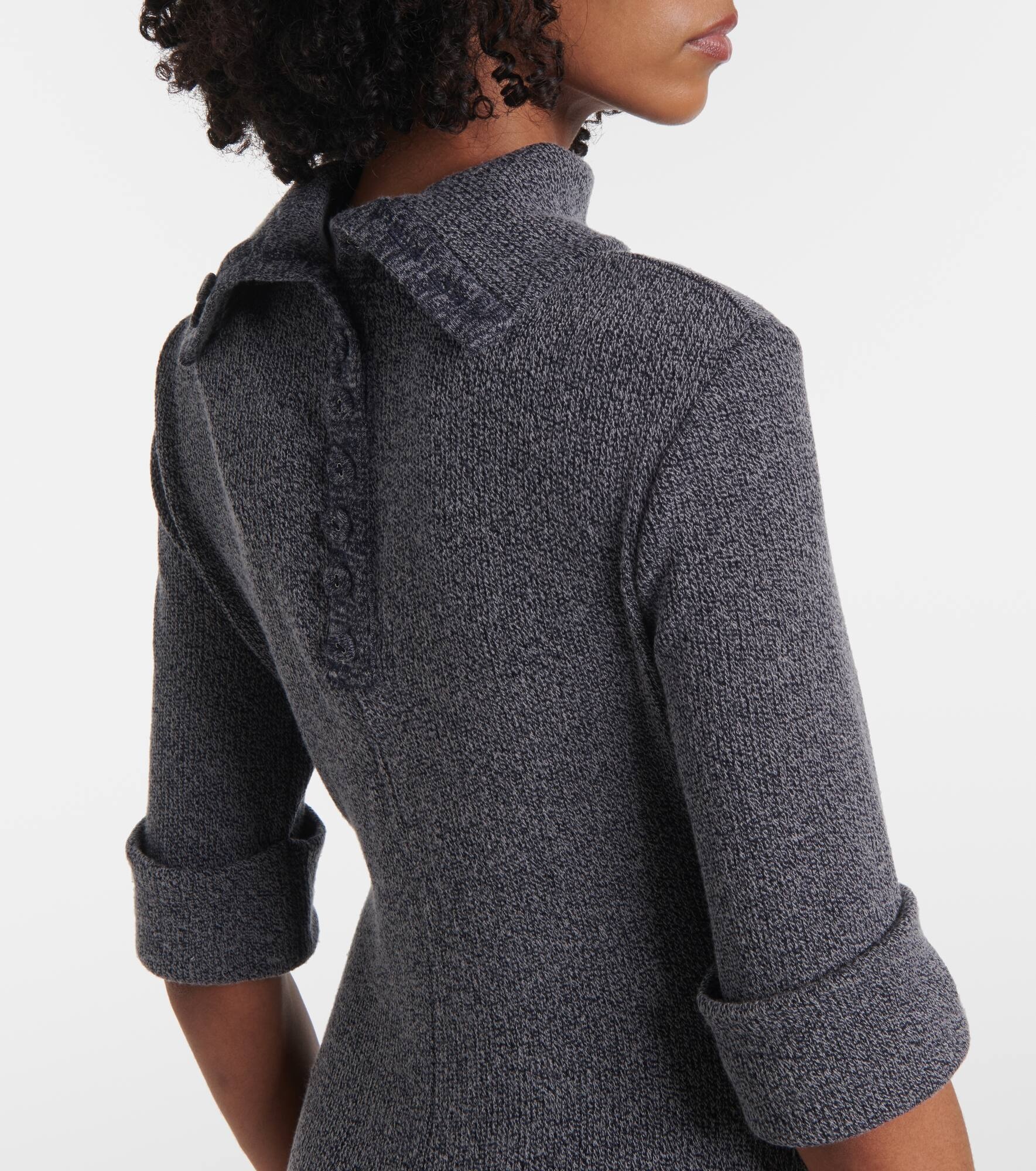 Cerine ribbed-knit bouclé midi dress - 5