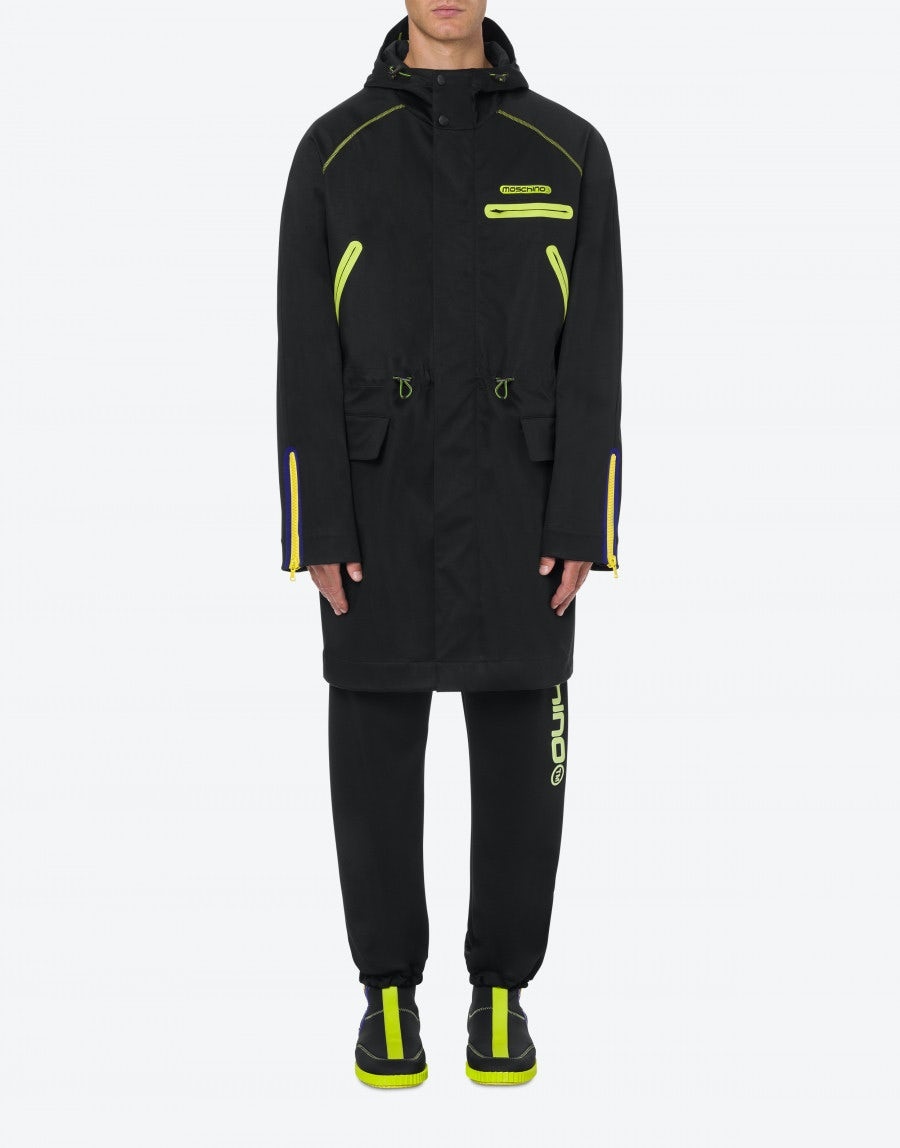 REFLECTIVE LOGO STRETCH SATIN PARKA - 2
