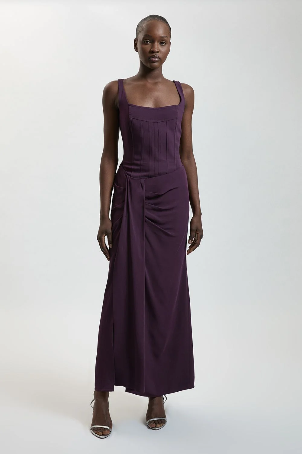 Compact Viscose Corset Maxi Dress - 1