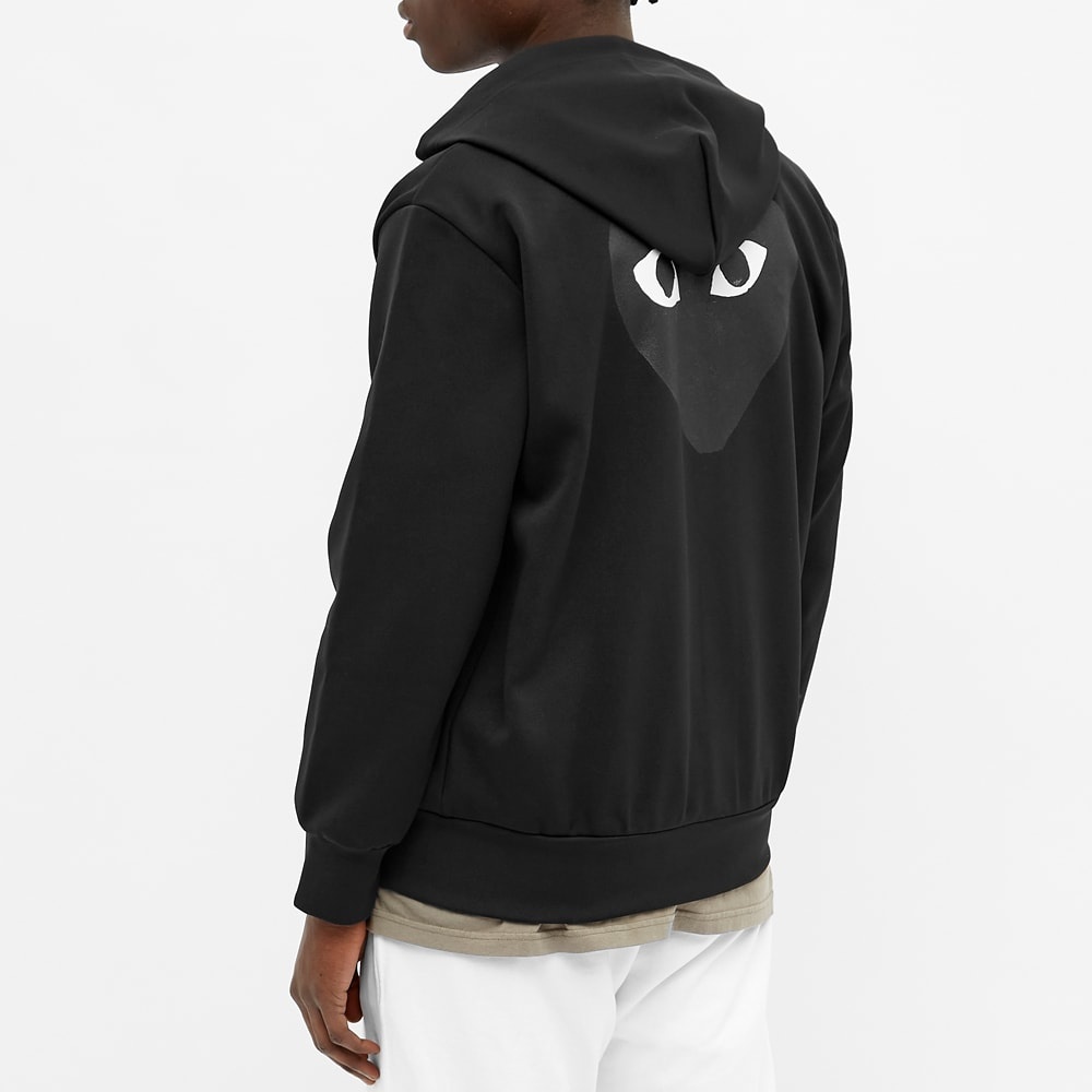 Comme des Garcons Play Black Heart Full Zip Back Print Hoody - 4