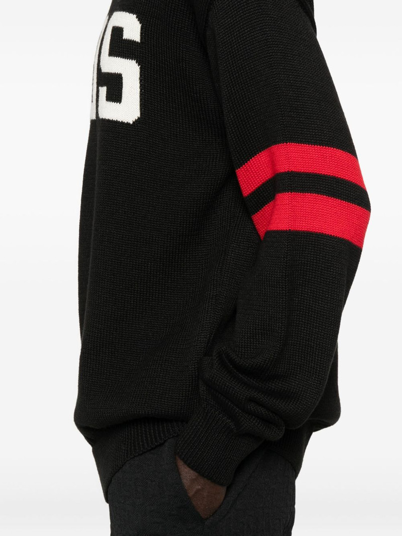 logo-detailing striped sweater 5