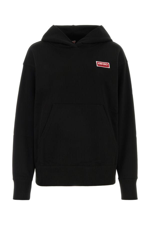 Black cotton sweatshirt - 1