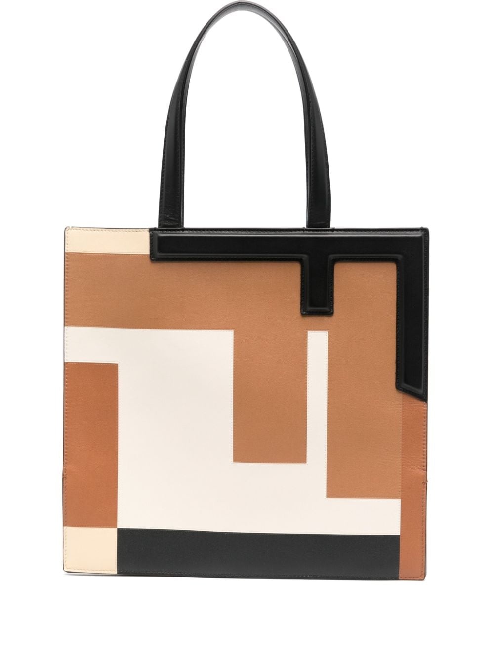 Fendi flip medium leather tote - 1