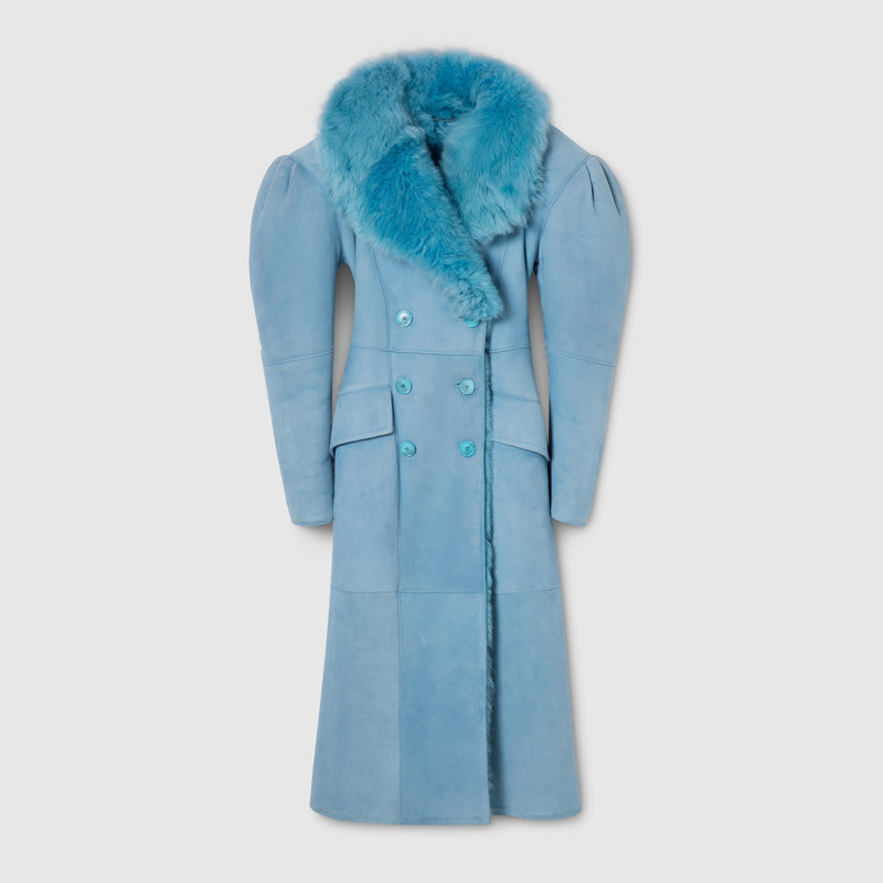 Soft long shearling coat 1