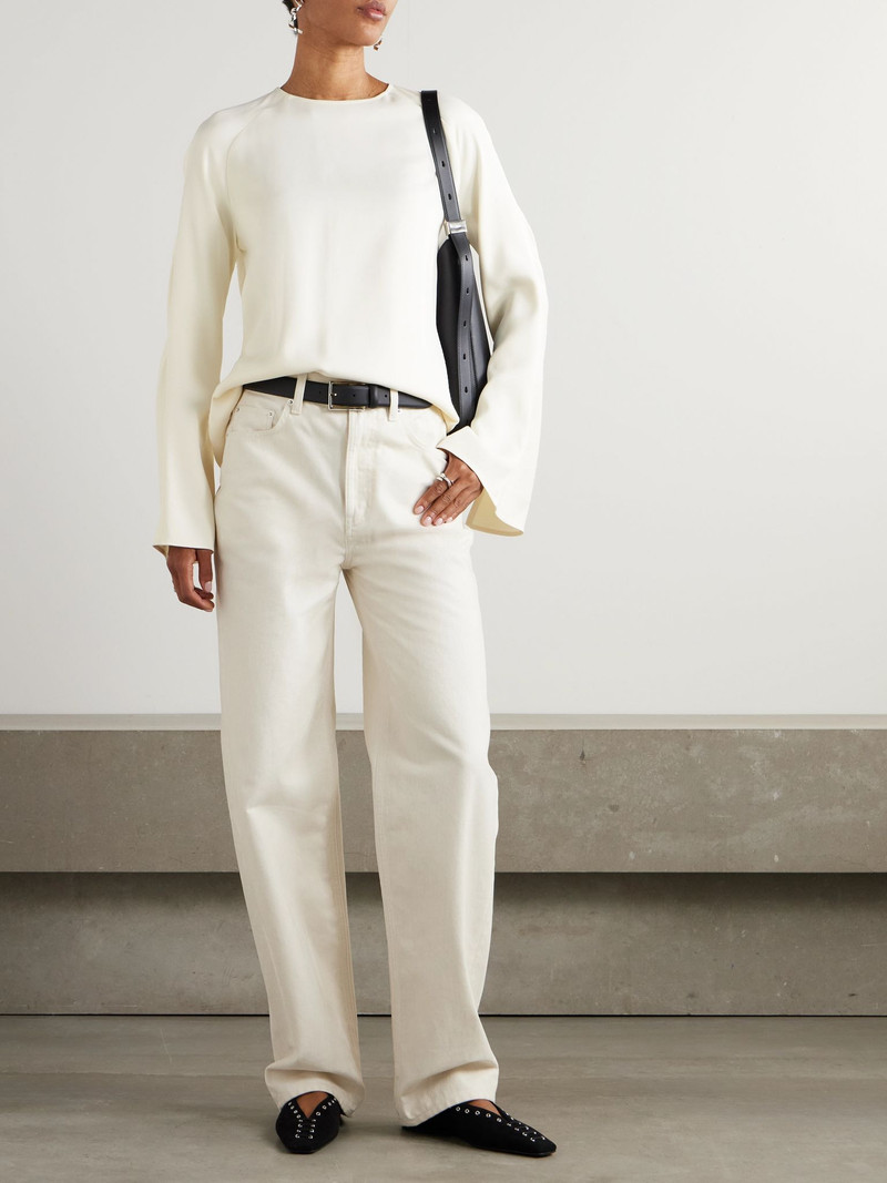 Loulou de Saison Aiza jersey blouse Ivory outlook