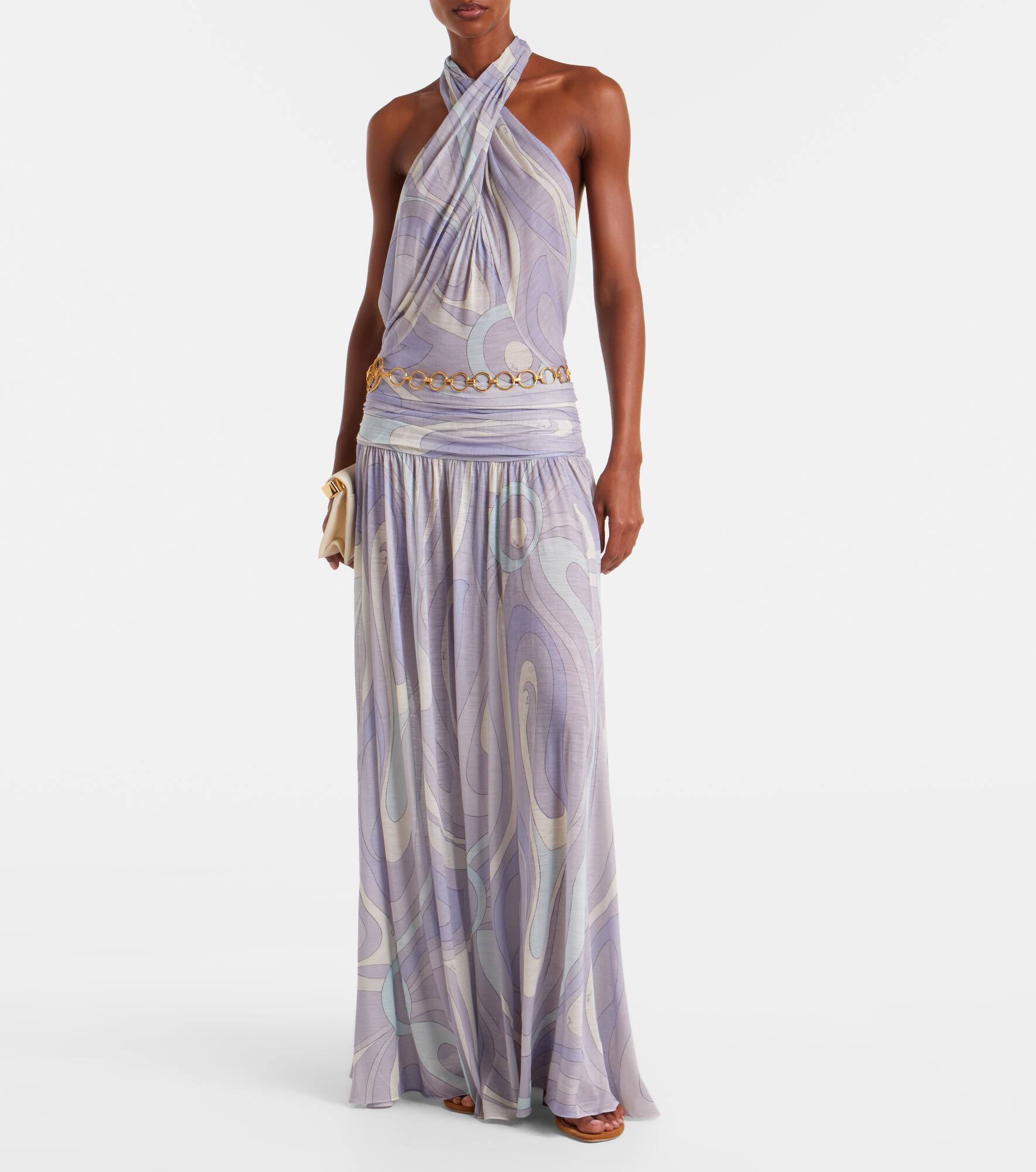 Iride gathered wool-blend gown - 2