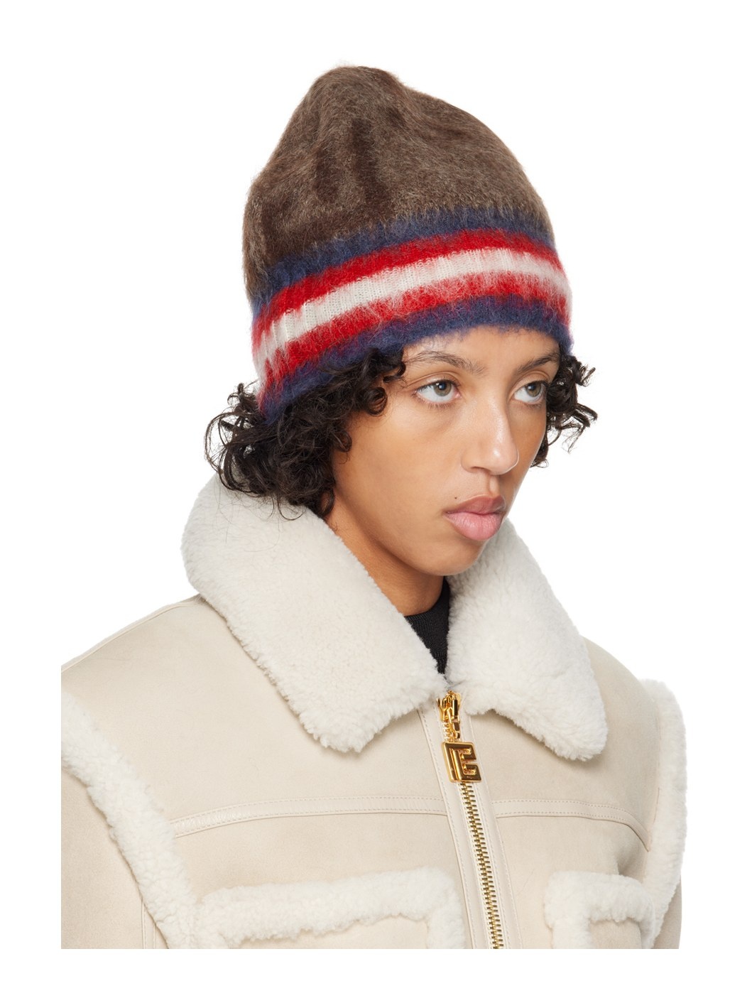 Brown Brushed Beanie - 2